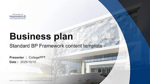 University of Huddersfield Competition/Entrepreneurship Contest PPT Template