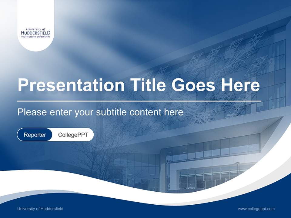 University of Huddersfield Lecture Sharing and Networking Event PPT Template4:3 ratio PPT effect preview image4