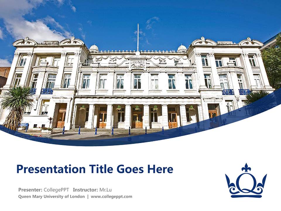 Queen Mary University of London Course/Courseware Creation PPT Template4:3 ratio PPT effect preview image5
