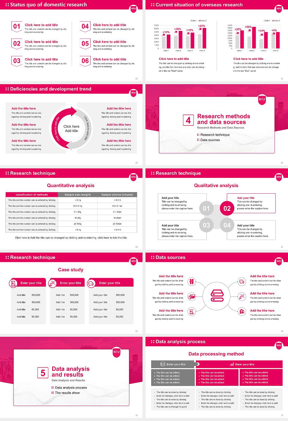 Nottingham Trent University Graduation Thesis Defense PPT Template16:9 ratio PPT effect preview image4