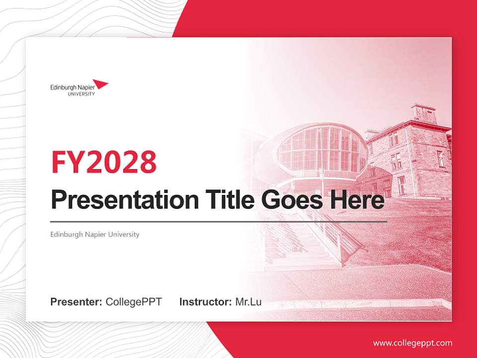 Edinburgh Napier University Academic Presentation/Research Findings Report PPT Template4:3 ratio PPT effect preview image5