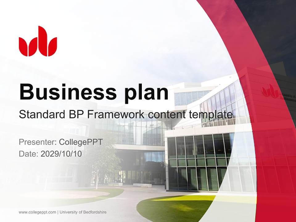 University of Bedfordshire Competition/Entrepreneurship Contest PPT Template4:3 ratio PPT effect preview image9