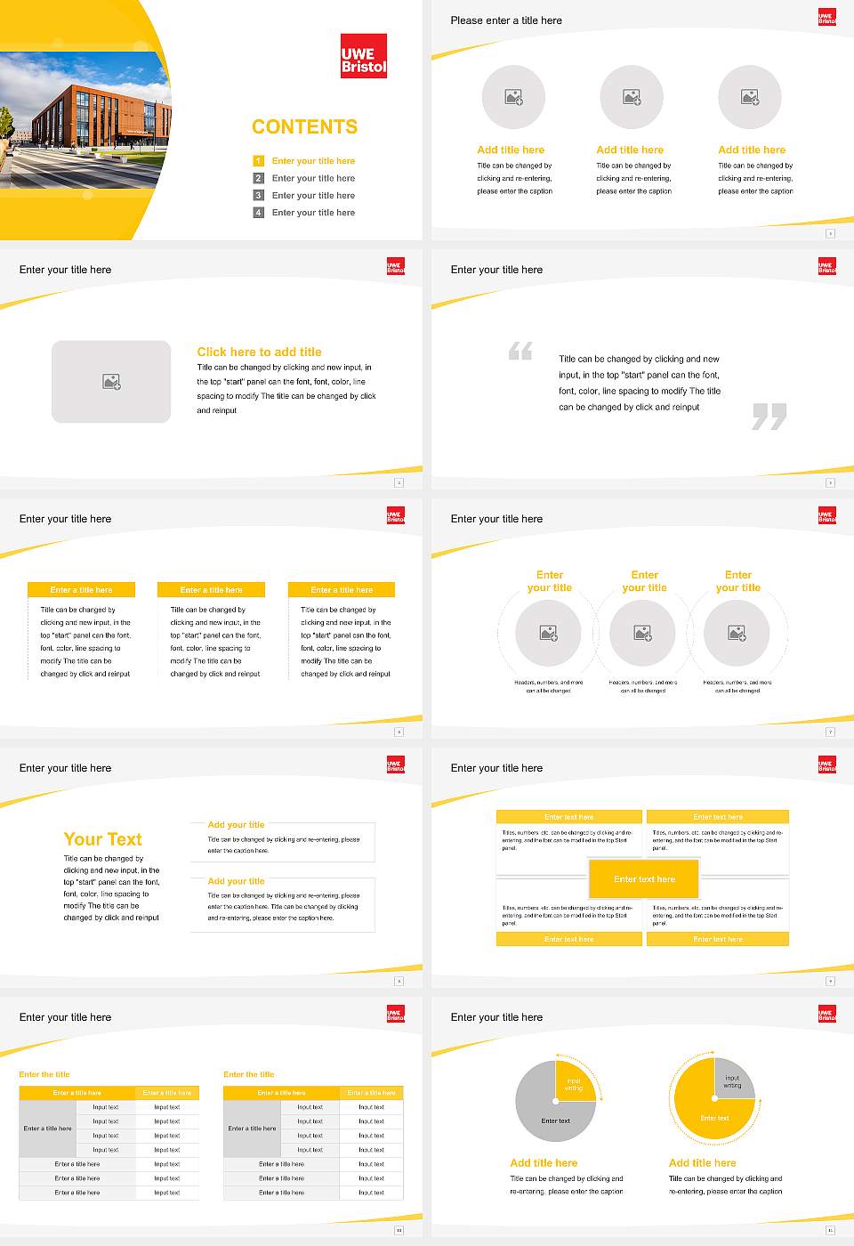 University of the West of England Course/Courseware Creation PPT Template16:9 ratio PPT effect preview image2