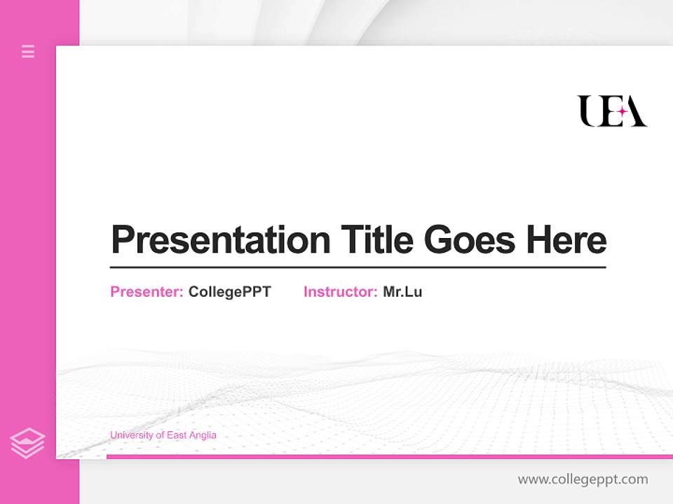 University of East Anglia Thesis Proposal/Graduation Defense PPT Template4:3 ratio PPT effect preview image5