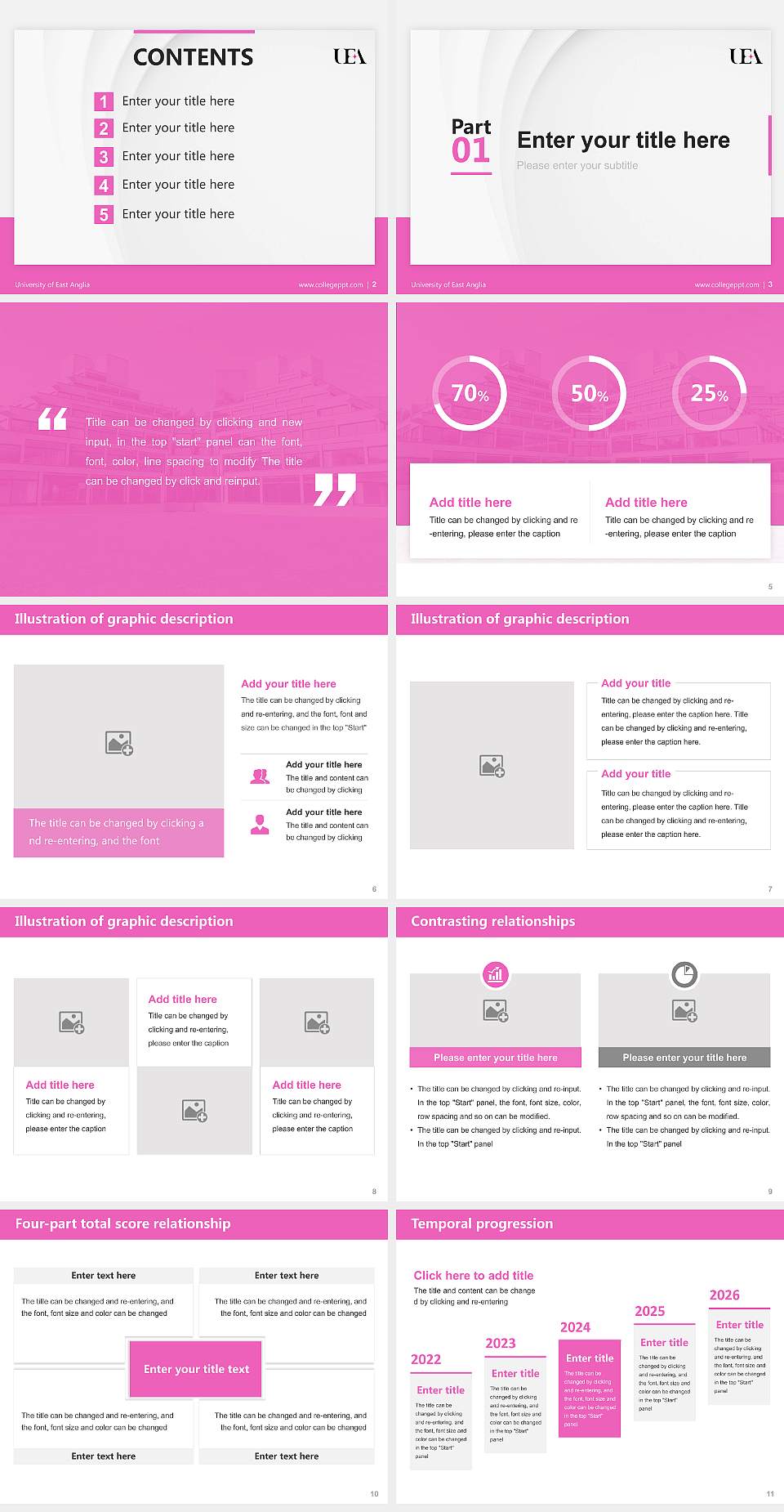 University of East Anglia Thesis Proposal/Graduation Defense PPT Template4:3 ratio PPT effect preview image2