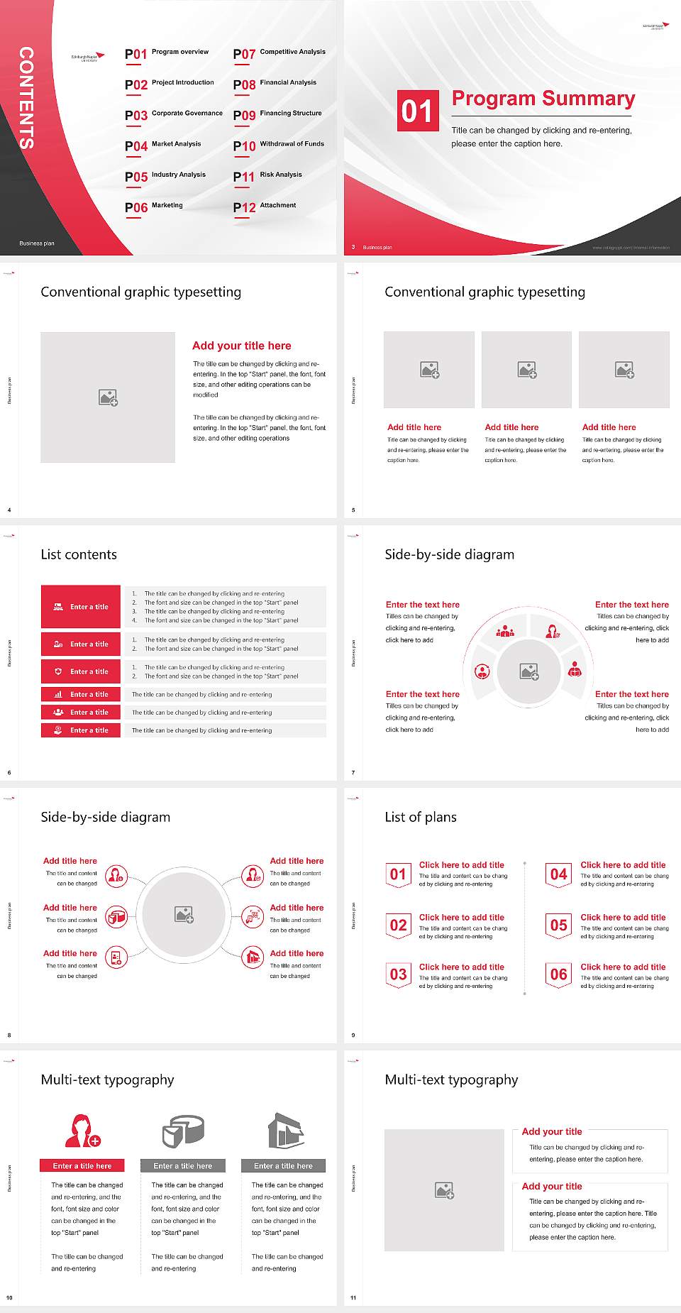 Edinburgh Napier University Competition/Entrepreneurship Contest PPT Template4:3 ratio PPT effect preview image2