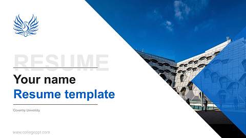 Coventry University Resume PPT Template
