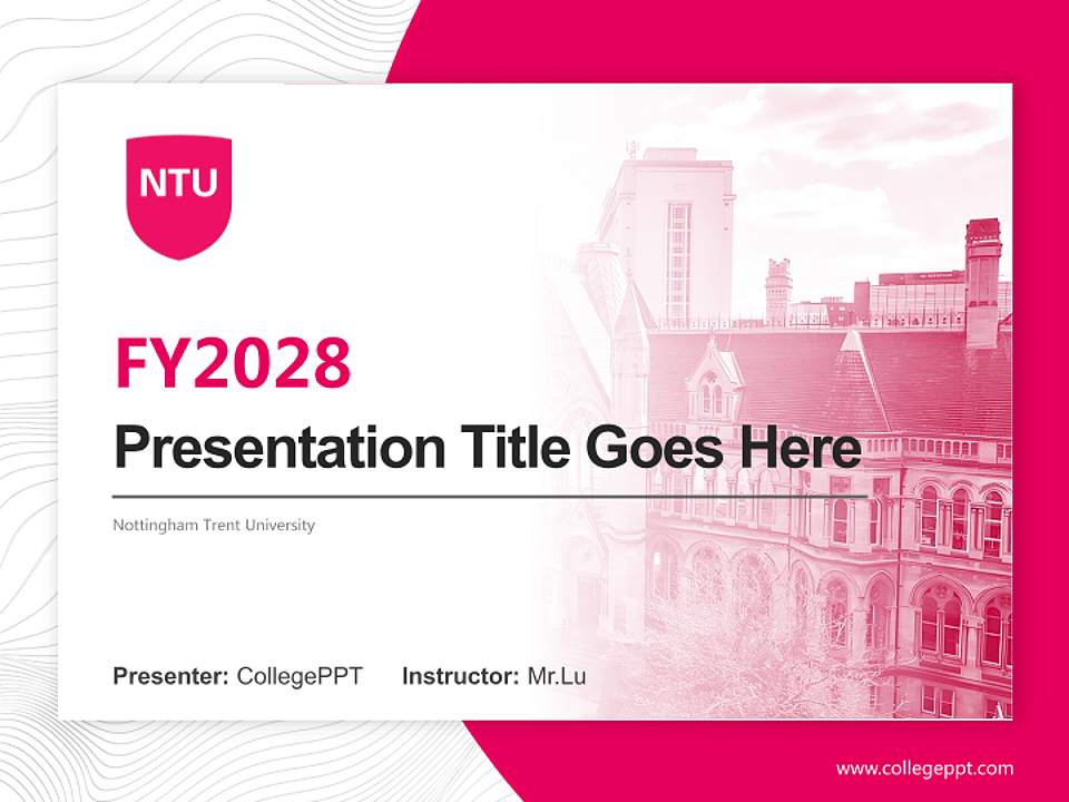 Nottingham Trent University Academic Presentation/Research Findings Report PPT Template4:3 ratio PPT effect preview image5