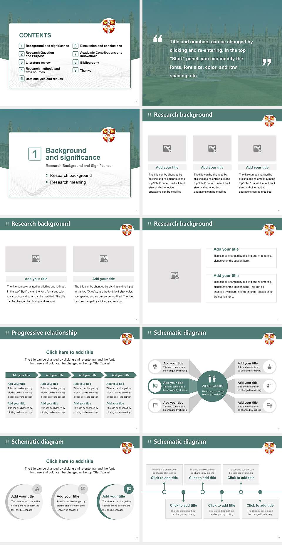 University of Cambridge Graduation Thesis Defense PPT Template4:3 ratio PPT effect preview image2