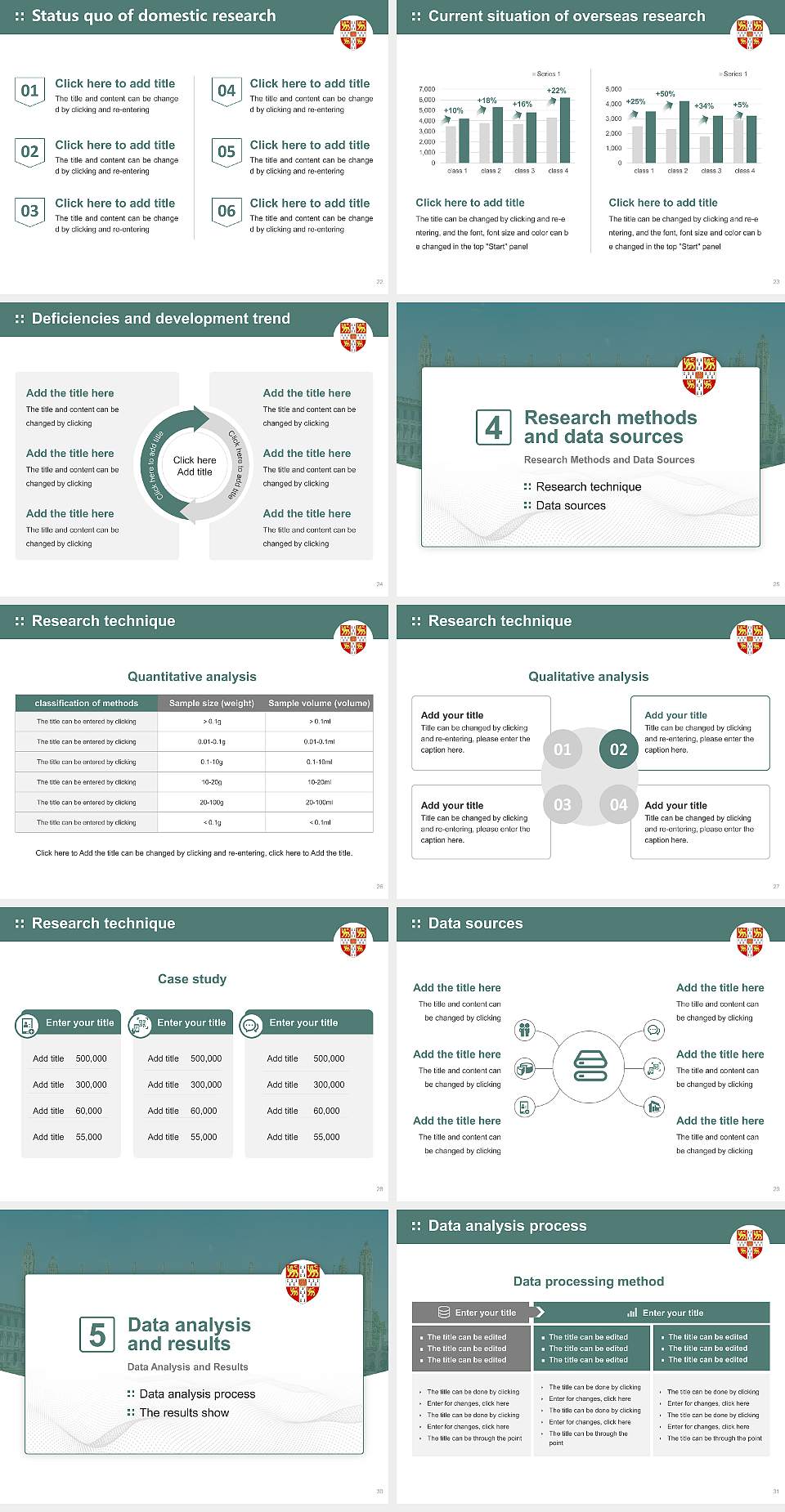 University of Cambridge Graduation Thesis Defense PPT Template4:3 ratio PPT effect preview image4