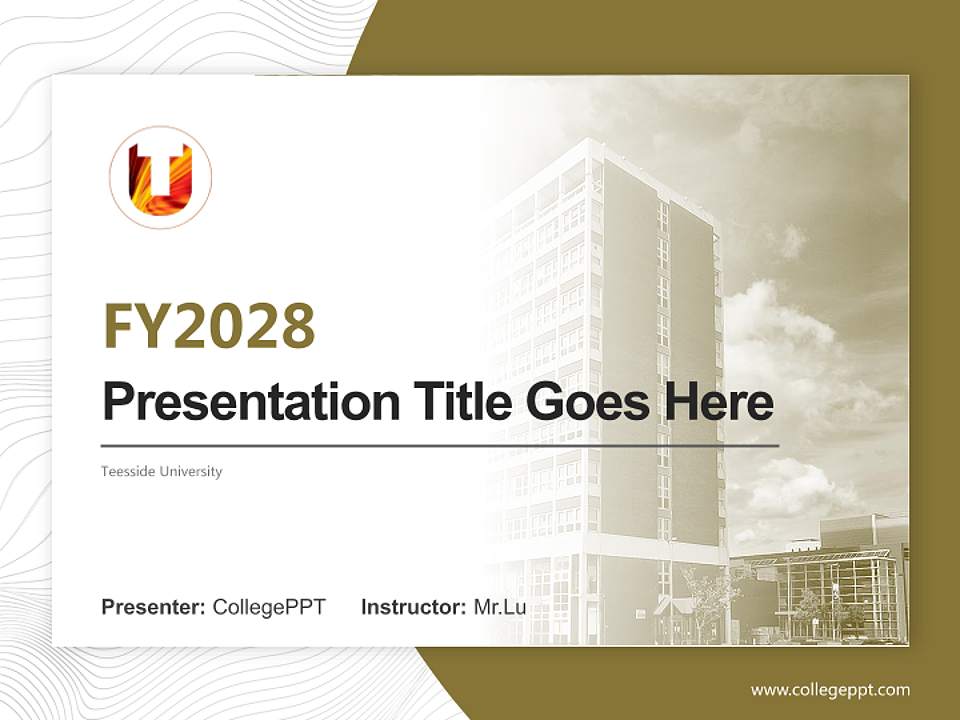 Teesside University Academic Presentation/Research Findings Report PPT Template4:3 ratio PPT effect preview image5