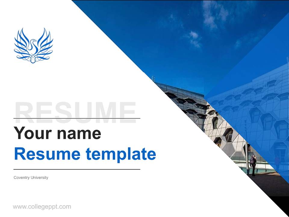 Coventry University Resume PPT Template4:3 ratio PPT effect preview image5
