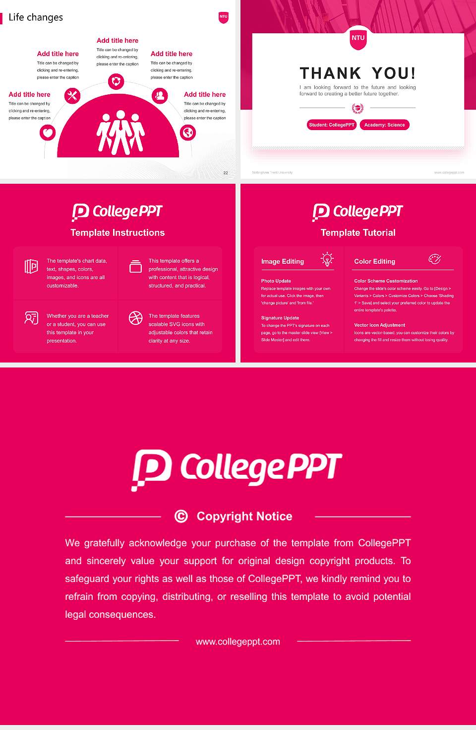 Nottingham Trent University National Scholarship Defense PPT Template4:3 ratio PPT effect preview image4
