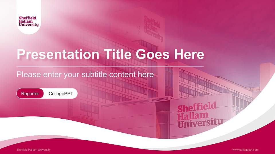 Sheffield Hallam University Lecture Sharing and Networking Event PPT Template16:9 ratio PPT effect preview image