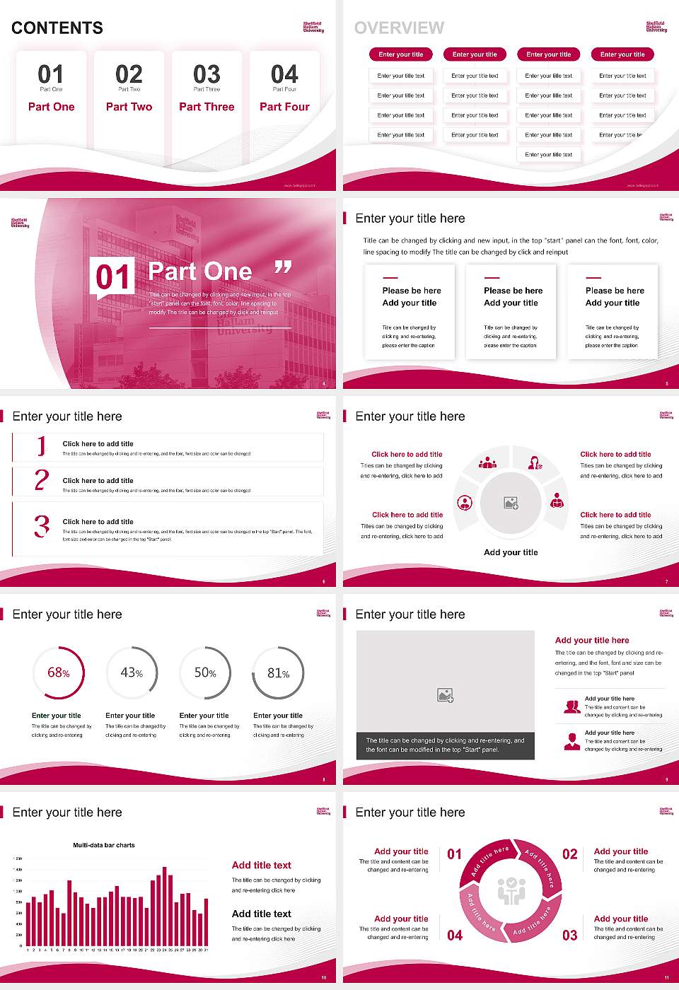Sheffield Hallam University Lecture Sharing and Networking Event PPT Template16:9 ratio PPT effect preview image2