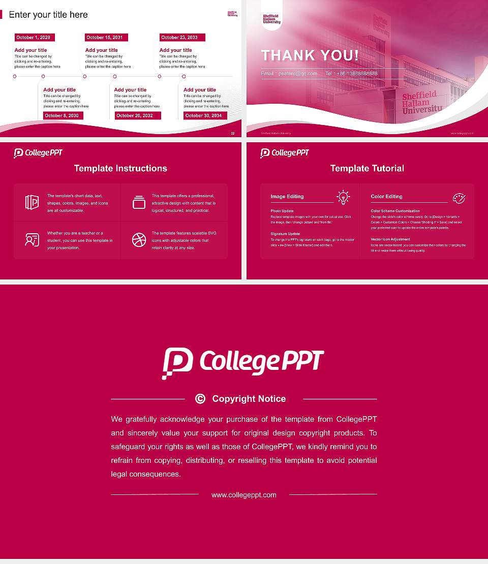 Sheffield Hallam University Lecture Sharing and Networking Event PPT Template16:9 ratio PPT effect preview image4