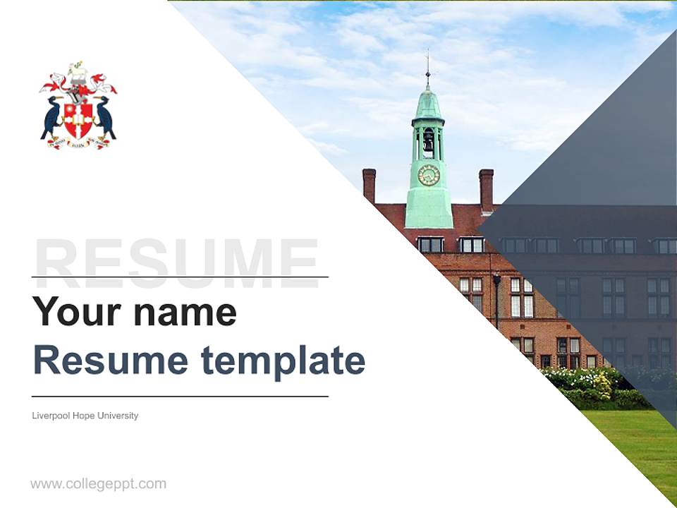 Liverpool Hope University Resume PPT Template4:3 ratio PPT effect preview image5
