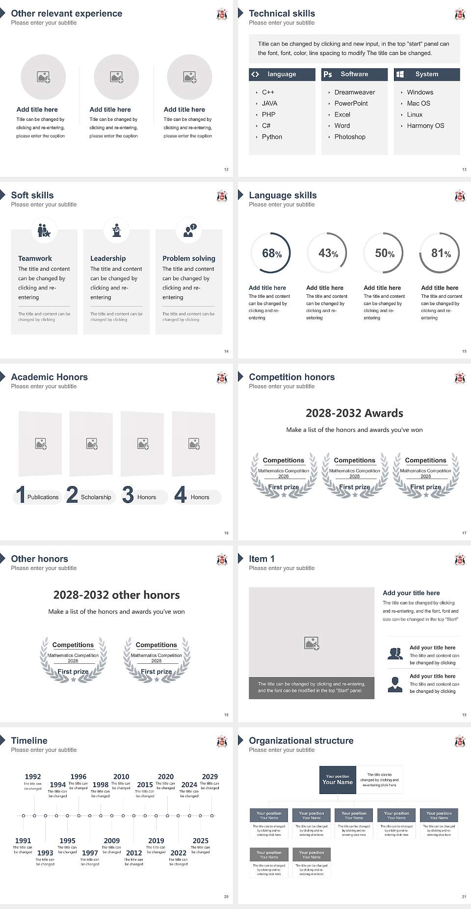 Liverpool Hope University Resume PPT Template4:3 ratio PPT effect preview image3