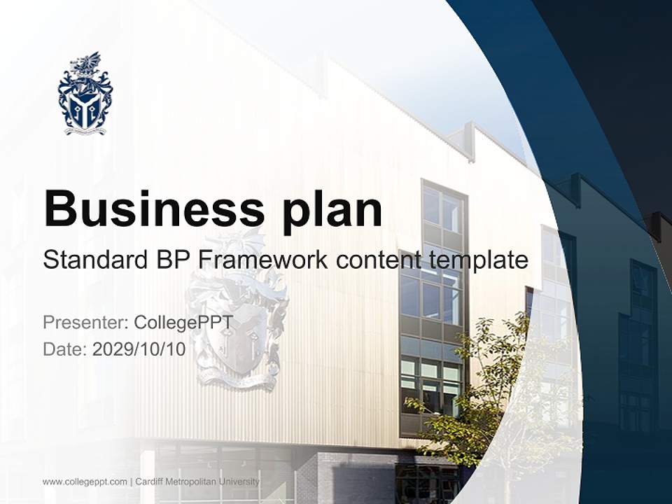 Cardiff Metropolitan University Competition/Entrepreneurship Contest PPT Template4:3 ratio PPT effect preview image9