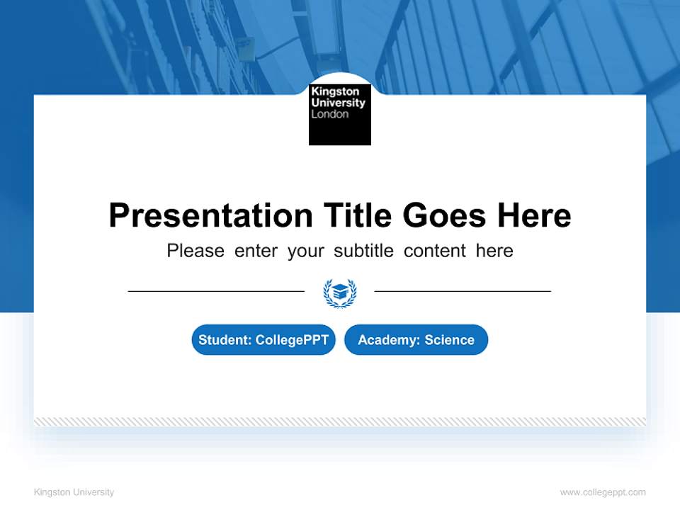 Kingston University National Scholarship Defense PPT Template4:3 ratio PPT effect preview image4