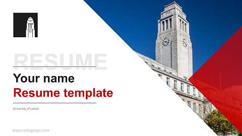 University of Leeds Resume PPT Template