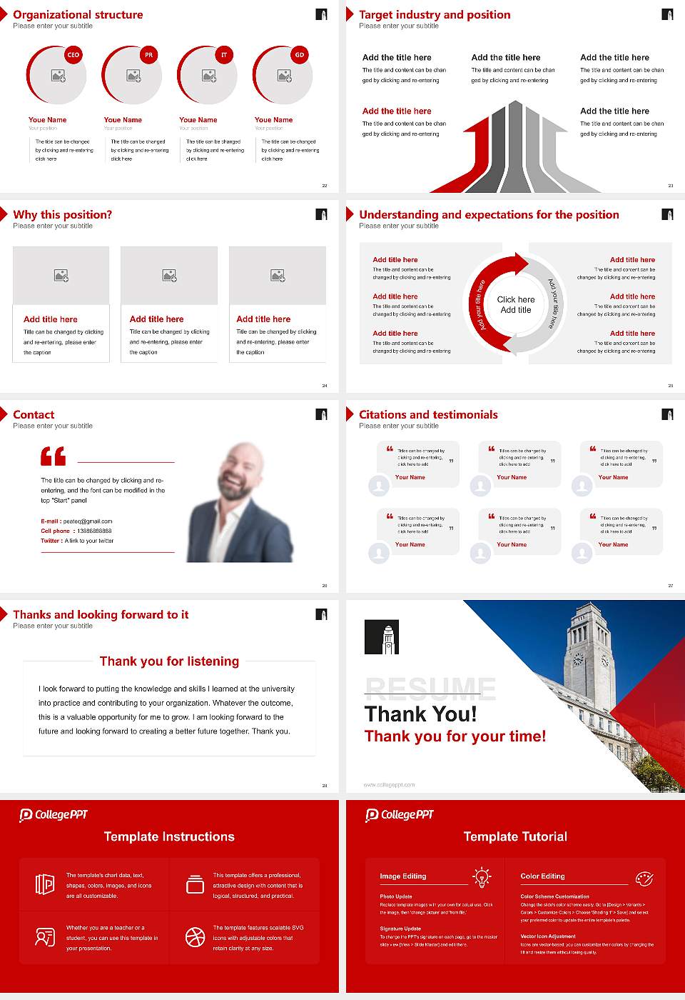 University of Leeds Resume PPT Template16:9 ratio PPT effect preview image4