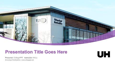 University of Hertfordshire Course/Courseware Creation PPT Template