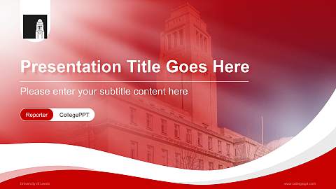 University of Leeds Lecture Sharing and Networking Event PPT Template