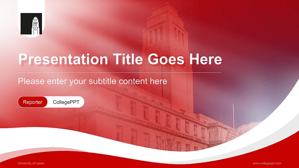 University of Leeds Lecture Sharing and Networking Event PPT Template16:9 ratio PPT effect preview image