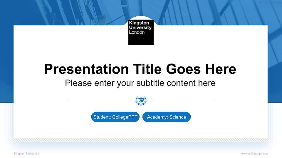 Kingston University National Scholarship Defense PPT Template16:9 ratio PPT effect preview image