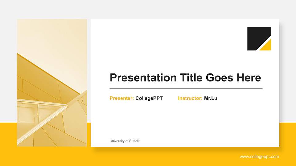 University of Suffolk General Purpose PPT Template16:9 ratio PPT effect preview image