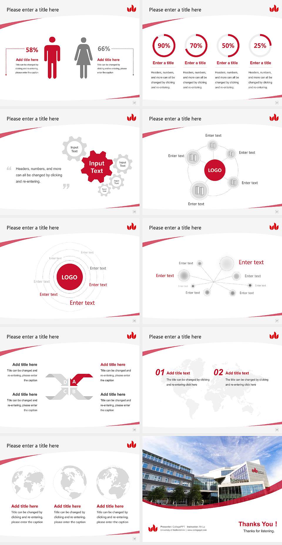 University of Bedfordshire Course/Courseware Creation PPT Template4:3 ratio PPT effect preview image4