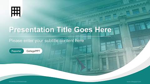 University of Westminster Lecture Sharing and Networking Event PPT Template