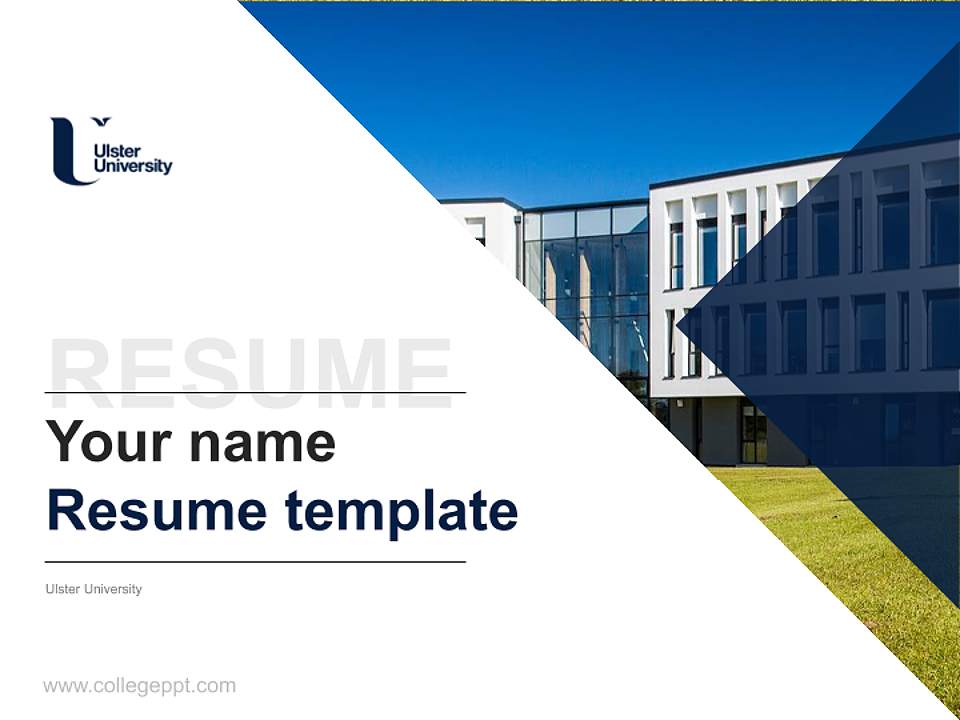 Ulster University Resume PPT Template4:3 ratio PPT effect preview image5