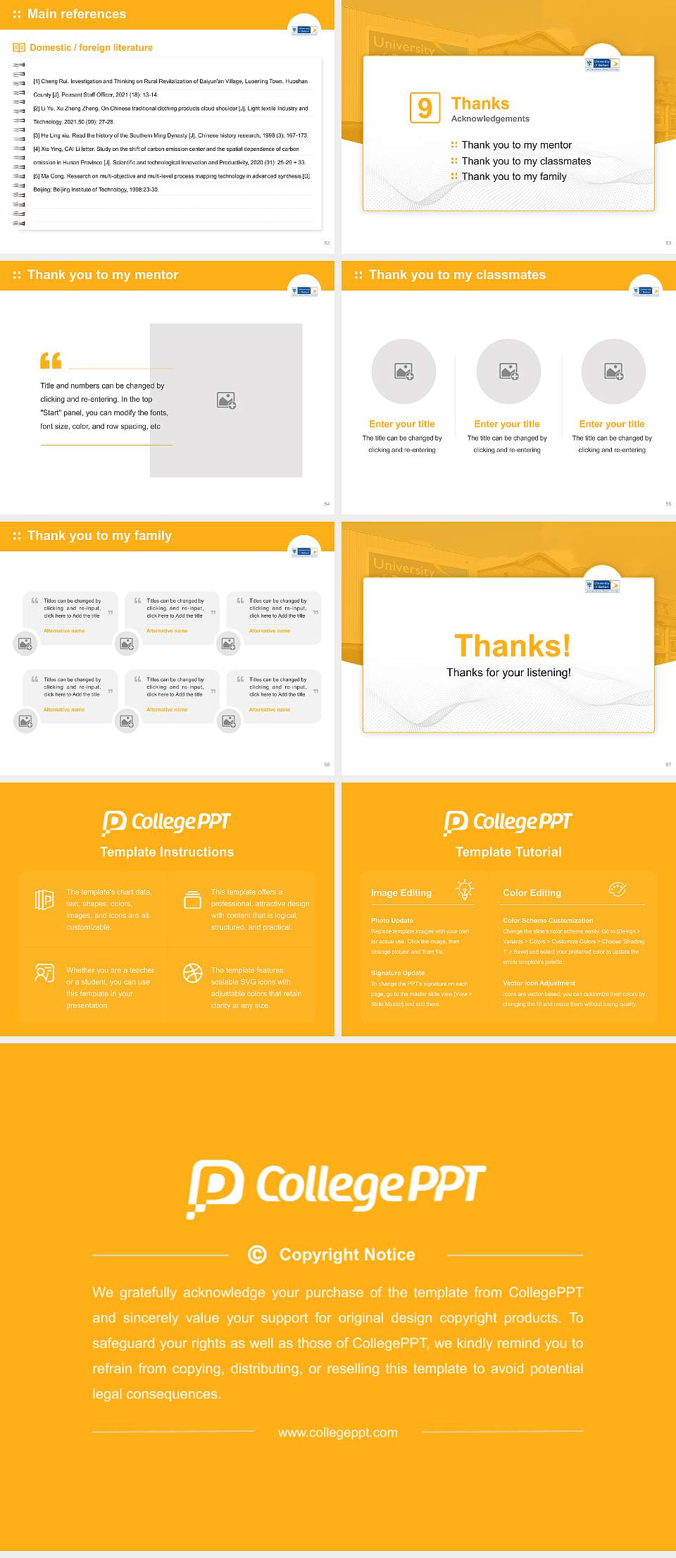 University of Bolton Graduation Thesis Defense PPT Template4:3 ratio PPT effect preview image7