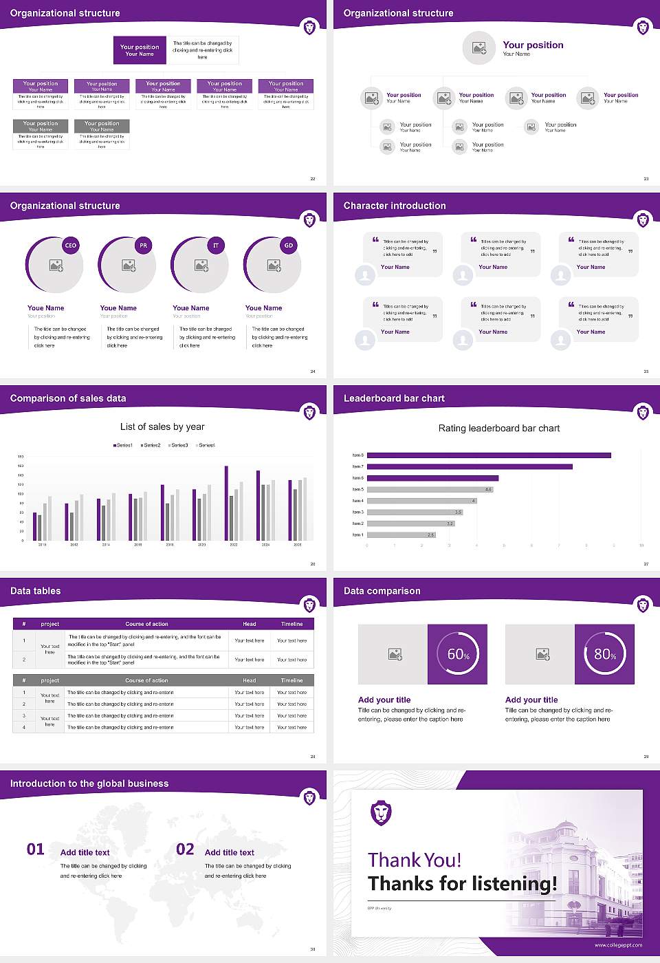 BPP University Academic Presentation/Research Findings Report PPT Template16:9 ratio PPT effect preview image4
