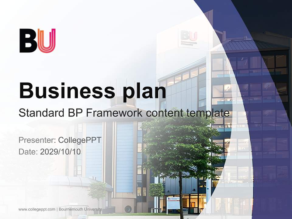Bournemouth University Competition/Entrepreneurship Contest PPT Template4:3 ratio PPT effect preview image9