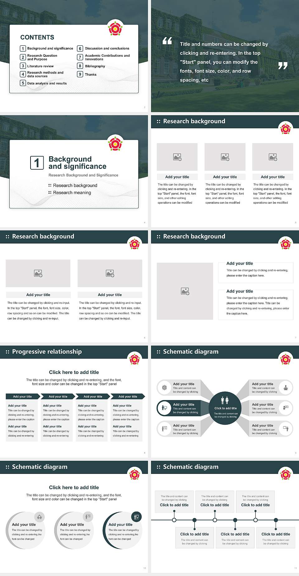 Regent’s University London Graduation Thesis Defense PPT Template4:3 ratio PPT effect preview image2