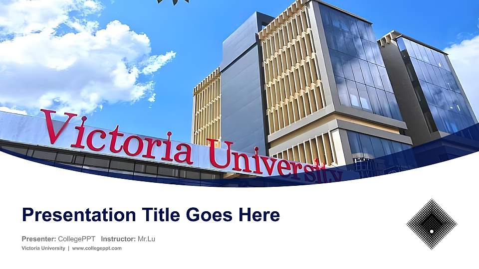 Victoria University Course/Courseware Creation PPT Template16:9 ratio PPT effect preview image