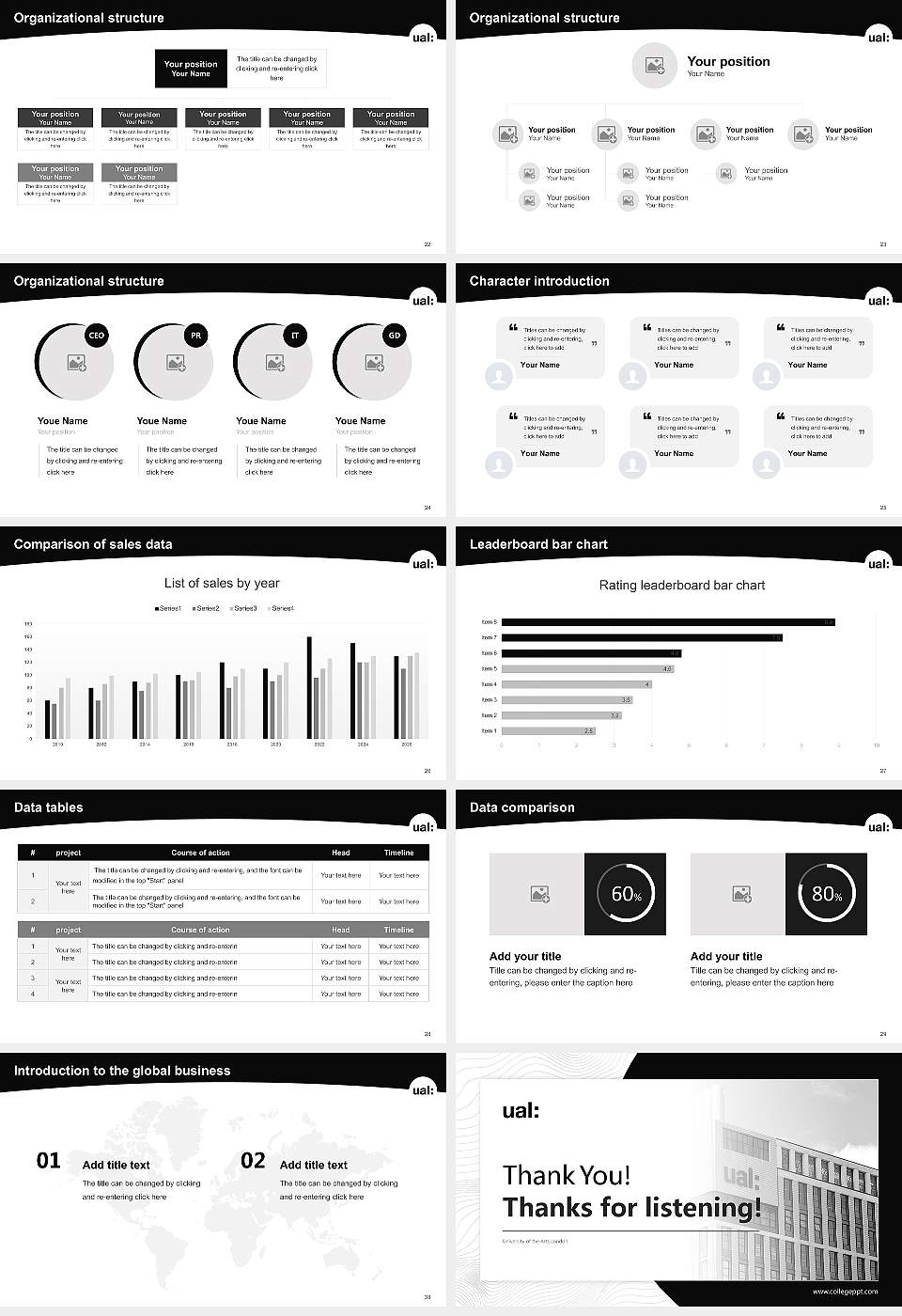 University of the Arts London Academic Presentation/Research Findings Report PPT Template16:9 ratio PPT effect preview image4