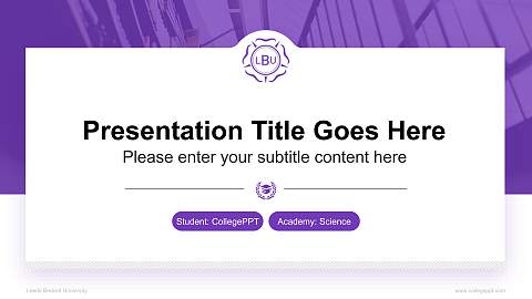 Leeds Beckett University National Scholarship Defense PPT Template