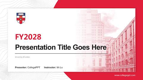 University of London Academic Presentation/Research Findings Report PPT Template