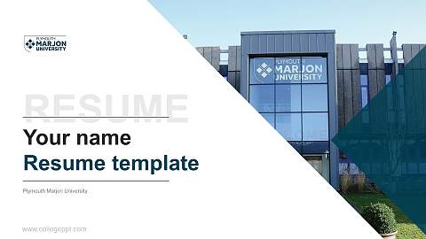 Plymouth Marjon University Resume PPT Template