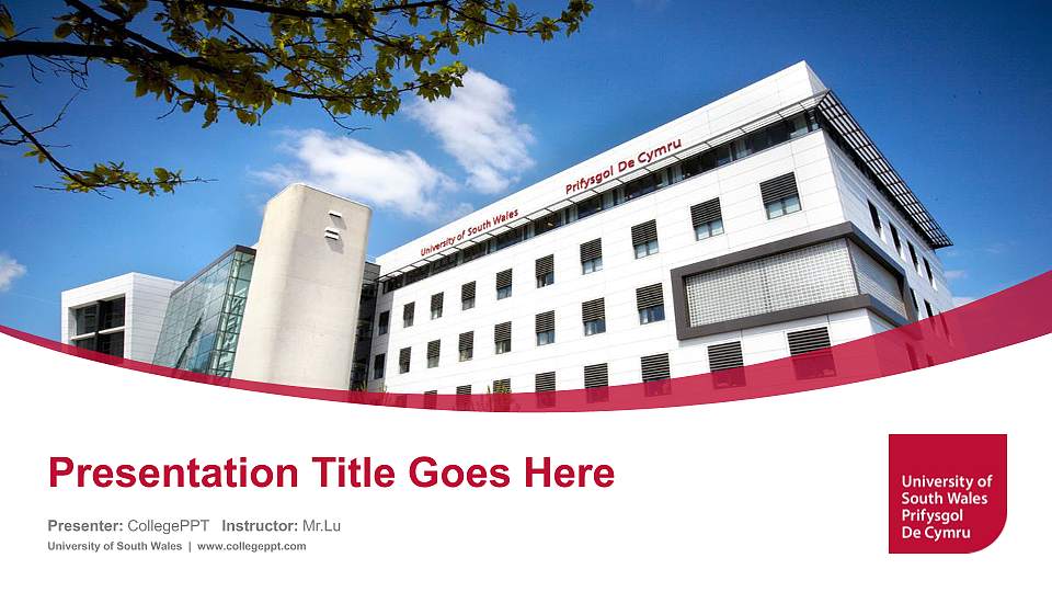 University of South Wales Course/Courseware Creation PPT Template16:9 ratio PPT effect preview image
