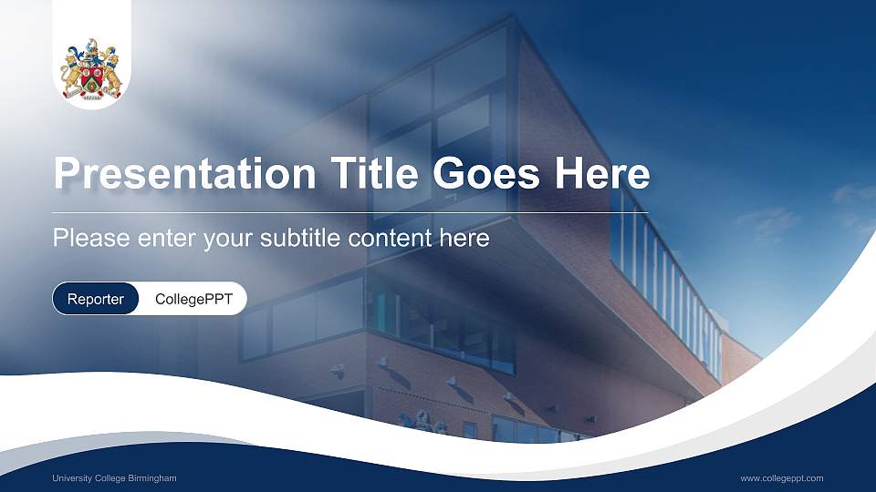 University College Birmingham Lecture Sharing and Networking Event PPT Template16:9 ratio PPT effect preview image