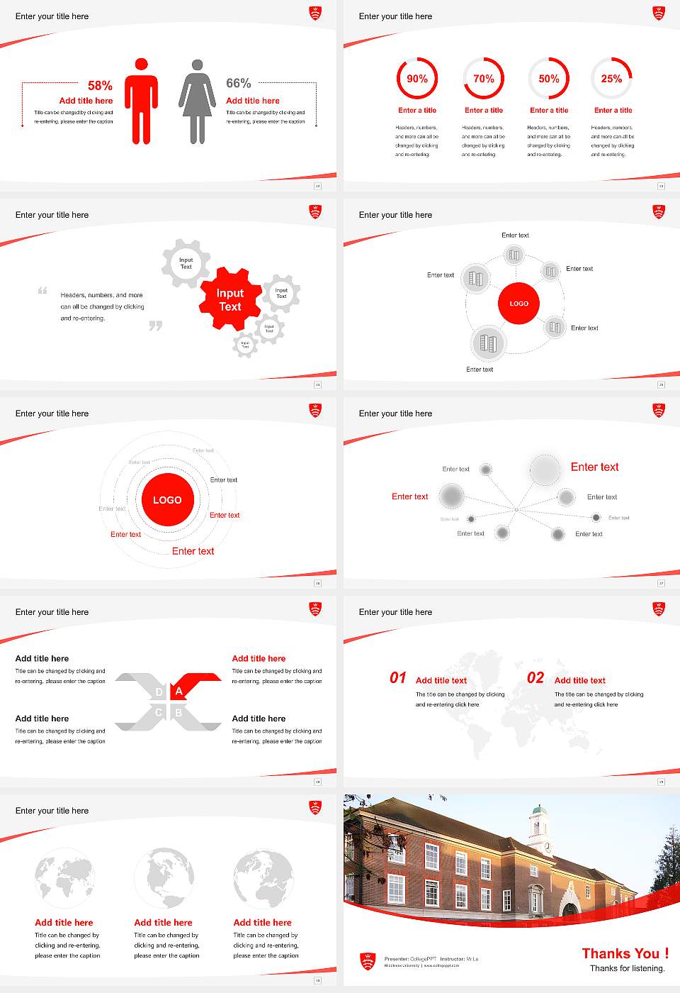 Middlesex University Course/Courseware Creation PPT Template16:9 ratio PPT effect preview image4