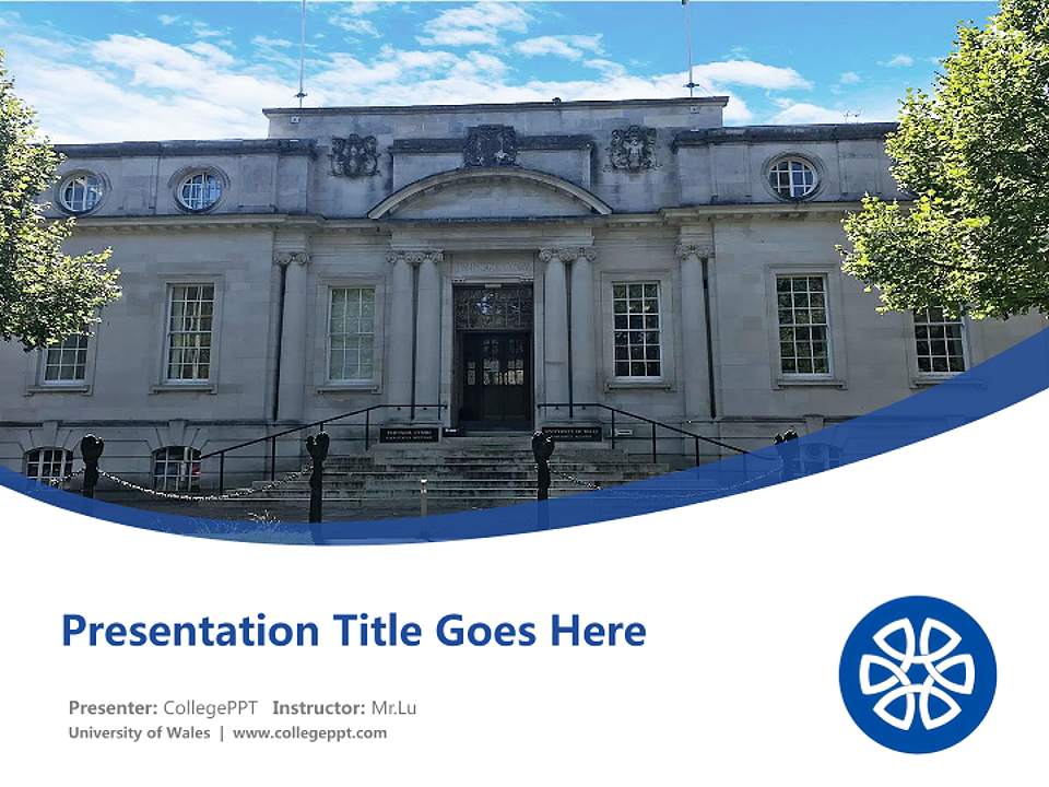 University of Wales Course/Courseware Creation PPT Template4:3 ratio PPT effect preview image5