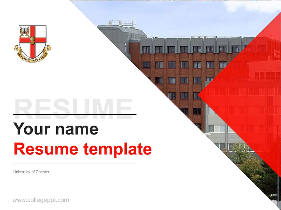 University of Chester Resume PPT Template4:3 ratio PPT effect preview image5