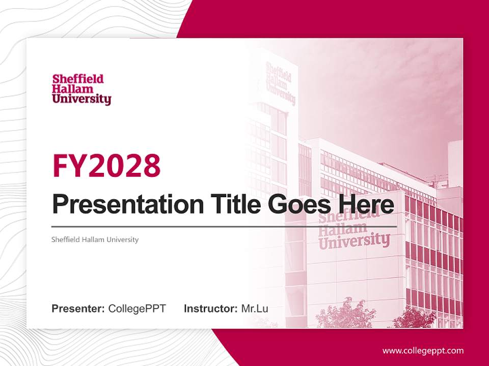 Sheffield Hallam University Academic Presentation/Research Findings Report PPT Template4:3 ratio PPT effect preview image5