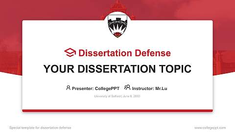 University of Salford Graduation Thesis Defense PPT Template
